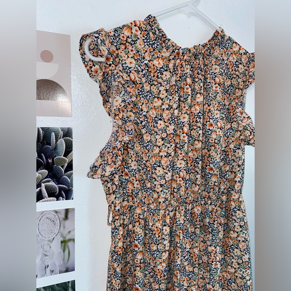 SHEIN Ruffled Floral Maxi Dress - Multicolor - Picture 3 of 5